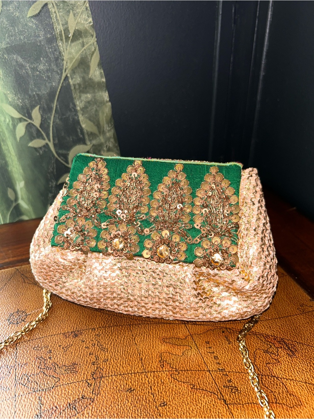 Bridal Potli Bag: Beaded Indian Wedding Purse -EUC- - Picture 2 of 14